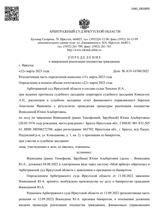 Воеводина Ю.А. (Братск)